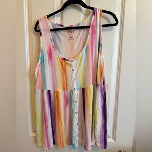 Torrid super soft colorful knit tank, size 3